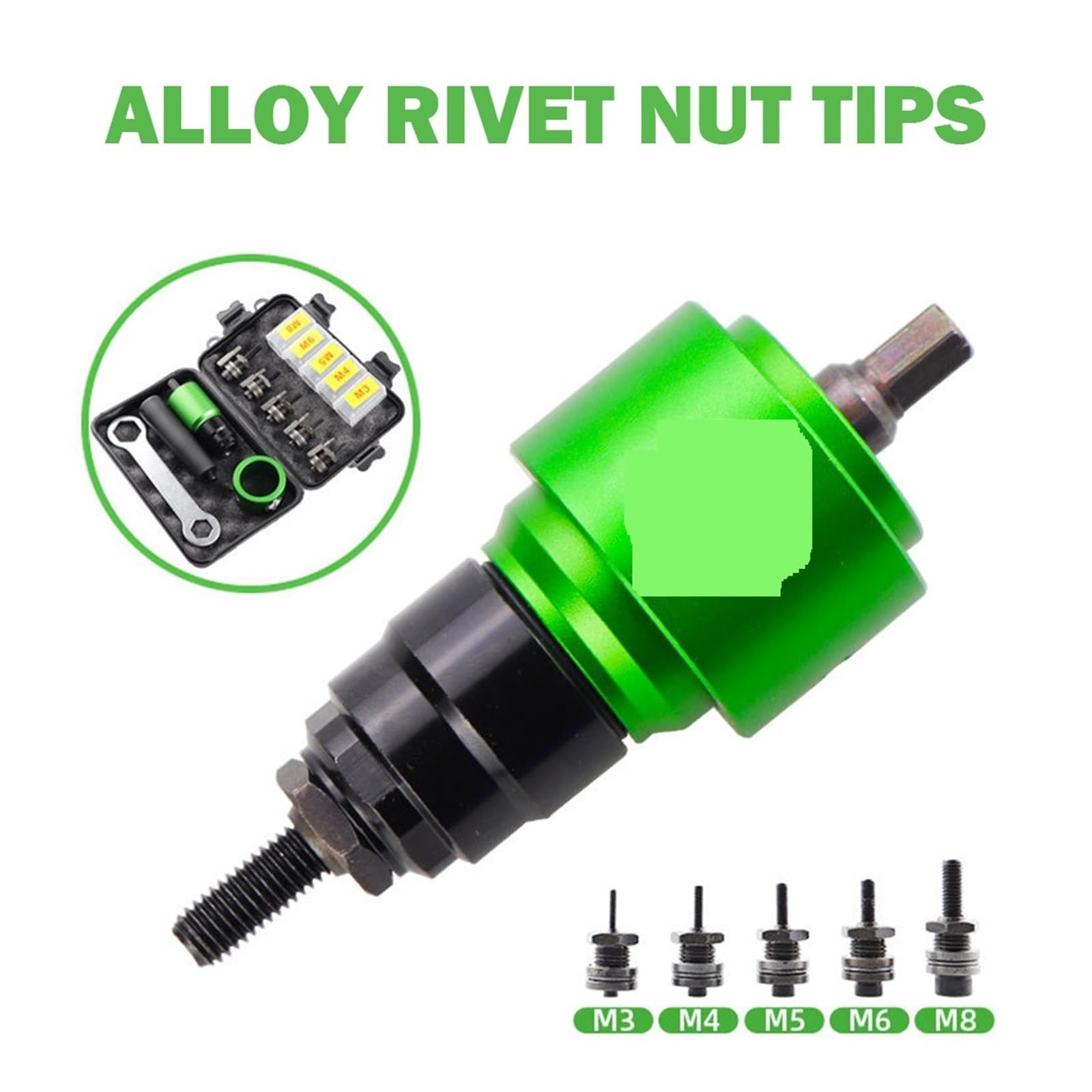 Chiodatrice Brad, Pistola sparachiodi, Pistola For Rivetti Elettrici Rimovibile Elettrica M3 ~ M8 Adattatore For Pistola For Dadi For Rivetti Inserto For Dado Tirare Strumento Di Rivettatura For Trapa