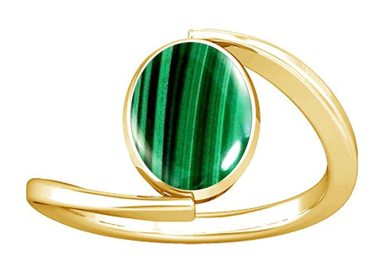 Divya Shakti15.25-15.50 Carat Malachite Dana Firang Gemstone Panchdhatu Ring For Women