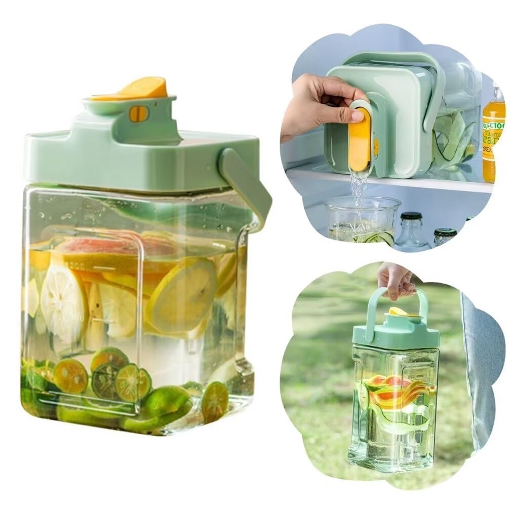 Amazon.co.jp: 麦茶ポット ピッチャー お茶ポット 冷水筒 2リットル 横