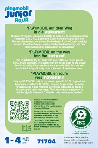 Playmobil 71704 Junior & Disney : Tigrou avec canot - Comprend Tigrou, Un Poisson et Un Bateau Flottant - Jouet fabriqué à partir de matières d'origine végétale - Dès 18 Mois