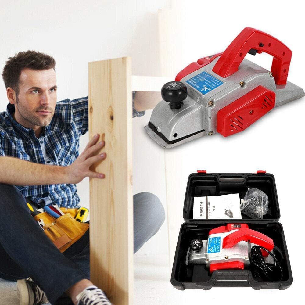 Strug elektryczny, 1300 W, 13000 obr./min, strug ręczny, elektryczne narzędzia do obróbki drewna, hałas 105 dB (A) do mebli drewnianych, strug elektryczny