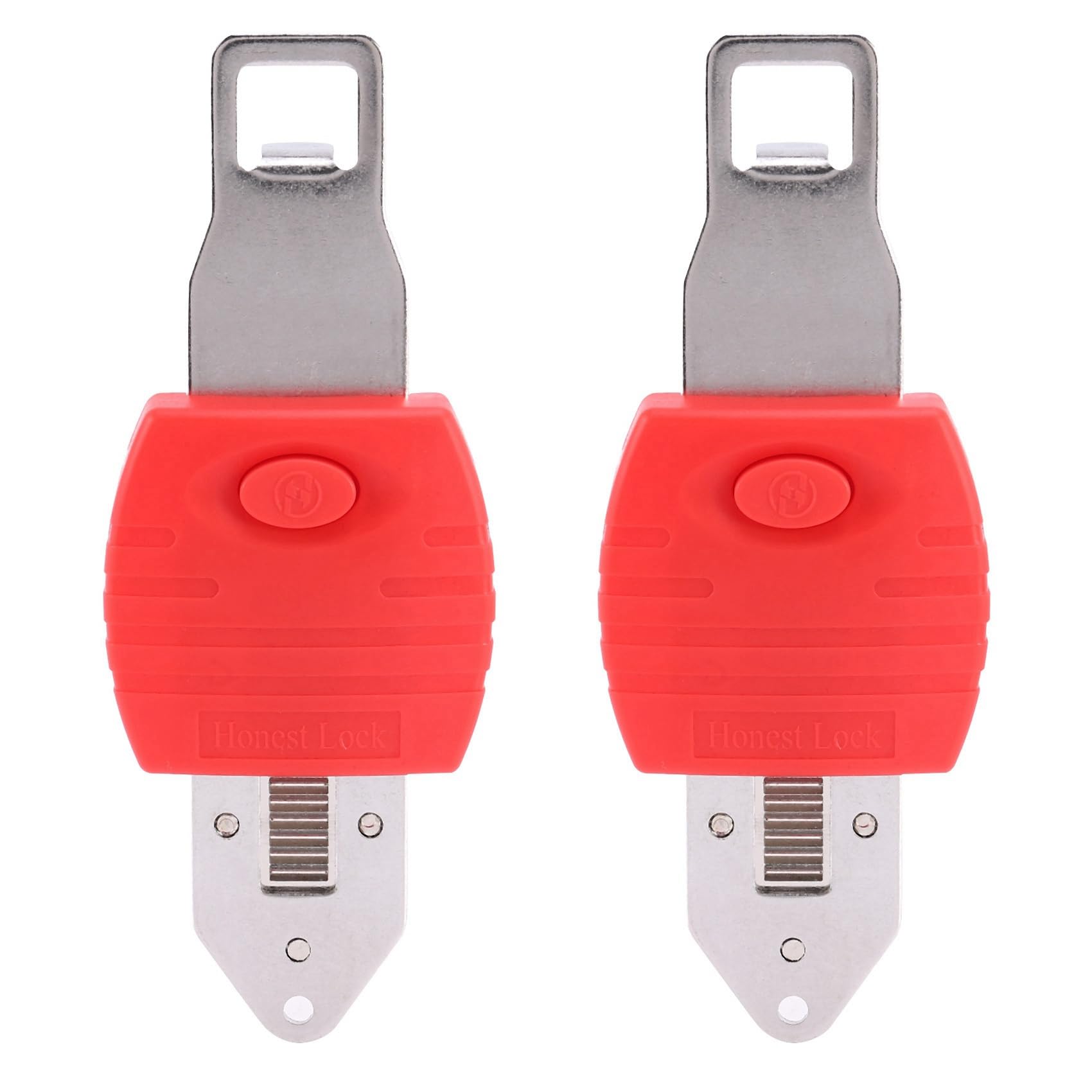 Jnchdghwa Red & Silver 2X Portable Door Lock Travel Lock Safety Lock School Lockdown Lock For Travel Hotel Home Apartment Motel Room Security