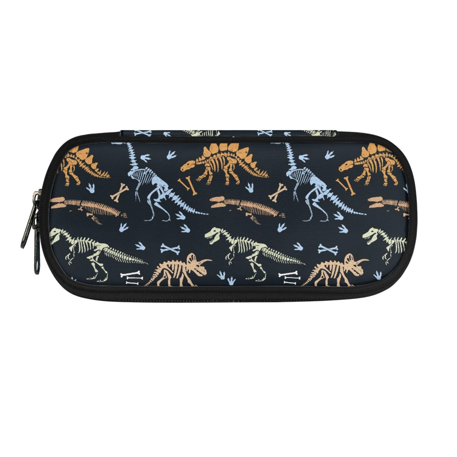 TOADDMOS Dinosaur Print Large Capacity Pencil Bag for Boys Men with Smoothy Zipper Desk Stationery Oraganizer Pen Case — image 1
