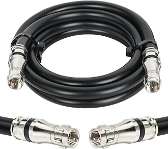 RG11 Coaxial Cable 6ft,Low Loss 14AWG RG11 Coax Cable 75ohm with F Type Connector High Definition for CATV,Satellite Dish,VHF/UHF,Radio,TV Antennas