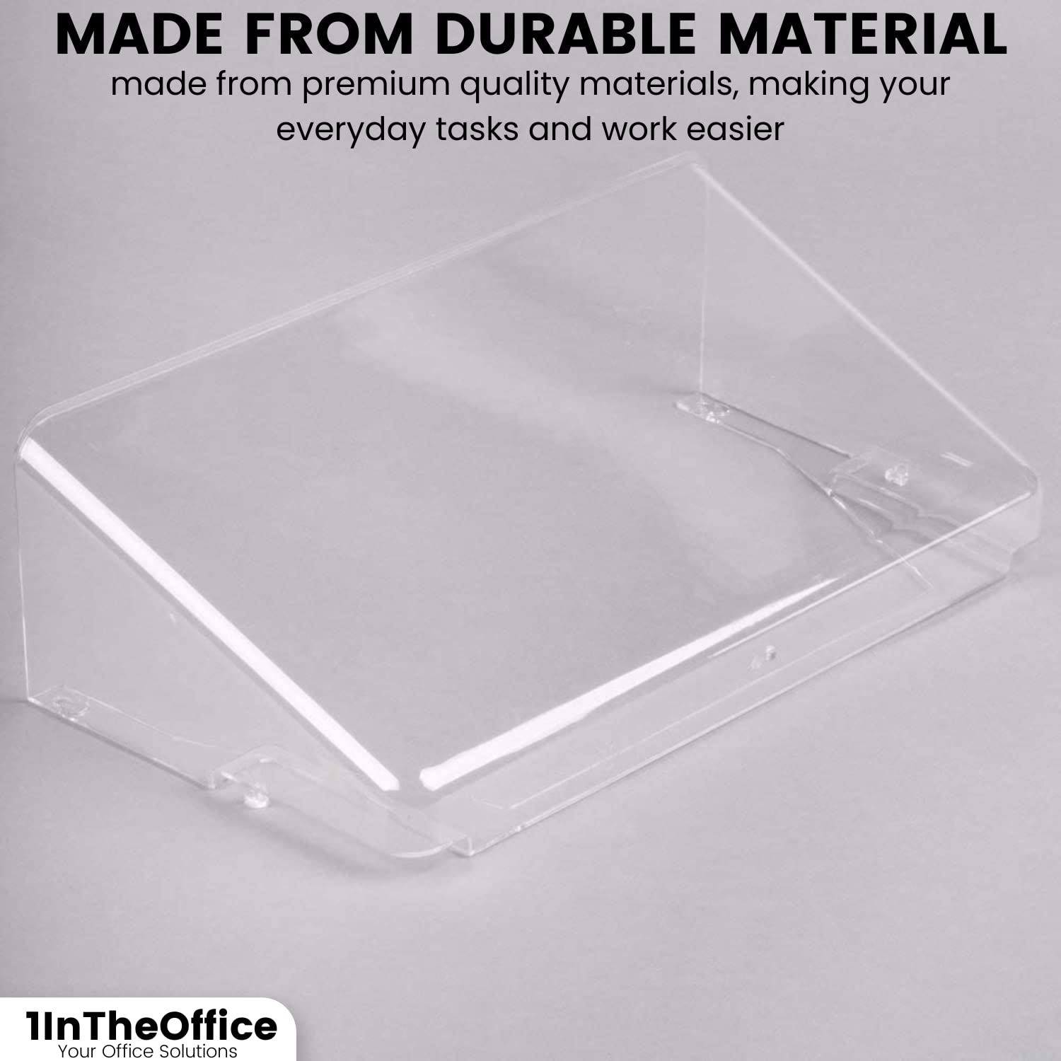 1InTheOffice Single Pocket Clear Wall File, Letter Size Expandable