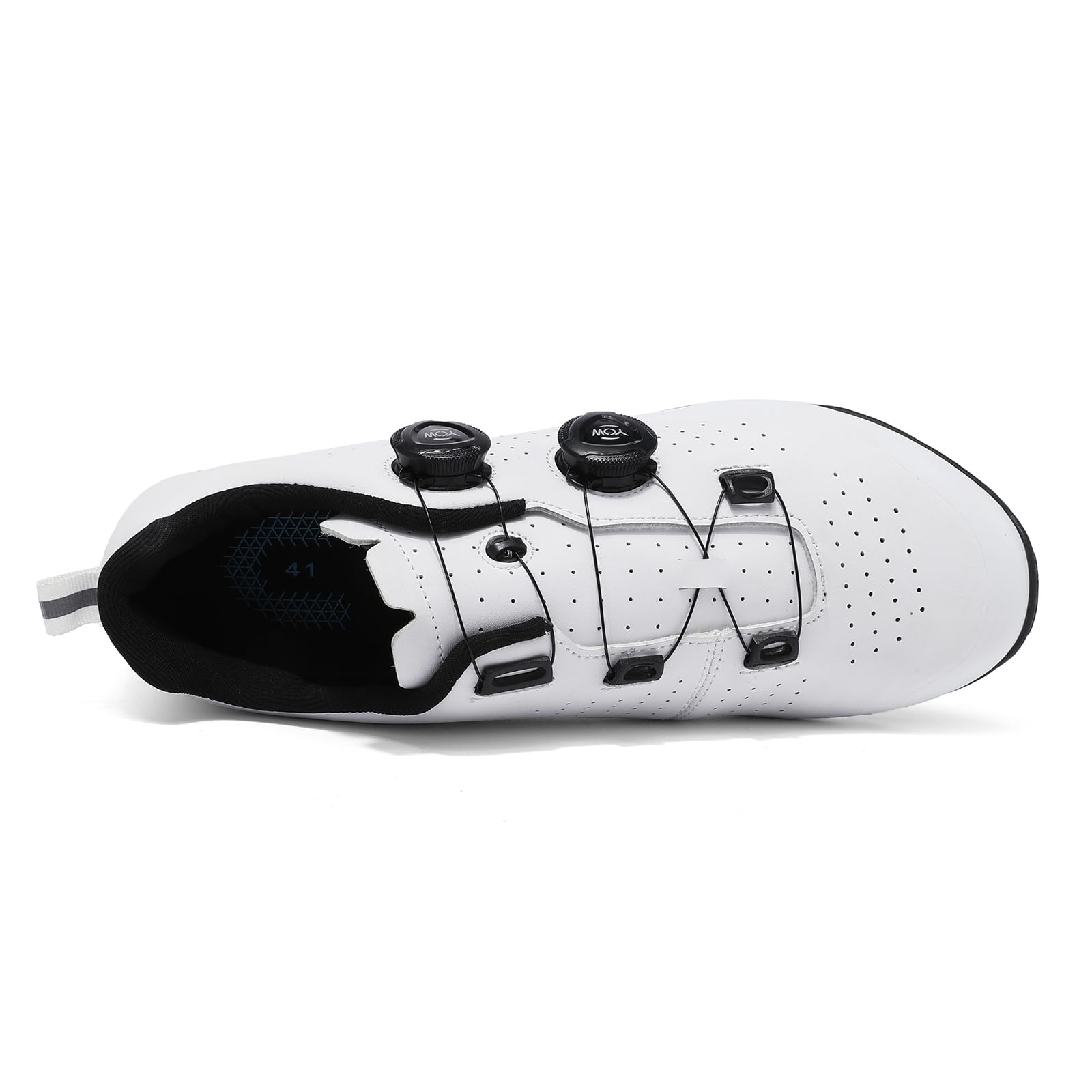JiuQing Uniseksowe buty do jazdy na rowerze górskim Profesjonalne buty do jazdy na rowerze MTB Kompatybilne z blokami SPD na 2 śruby w zestawie,White,39 EU