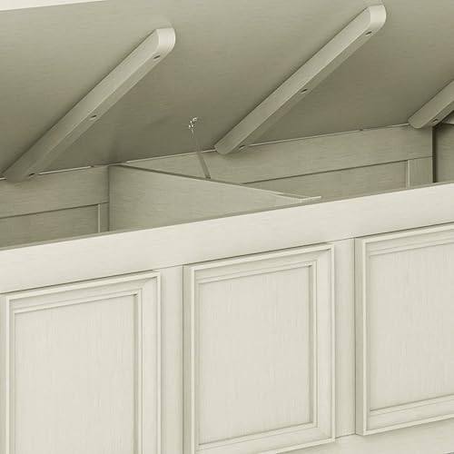 Vista 36 de SIMPLIHOME Amherst Banco de almacenamiento de entrada, asiento de pasillo de madera maciza de 48 pulgadas de ancho en gris niebla, banco