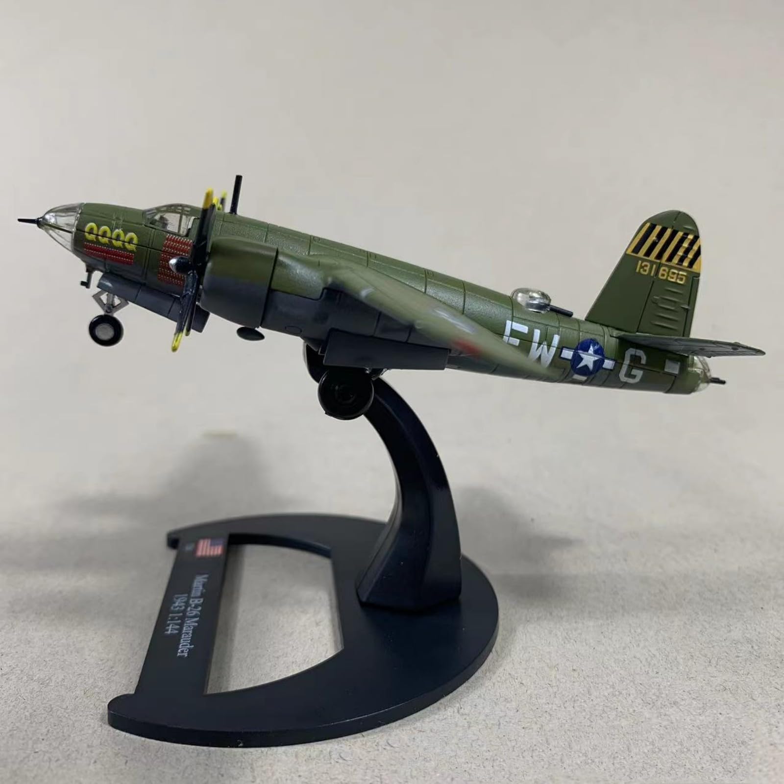 TECKEEN Lega WWII Martin B-26 Marauder Bomber Modello di Aereo Modello 1:144 Modello Simulazione Scienza Exhibition Model
