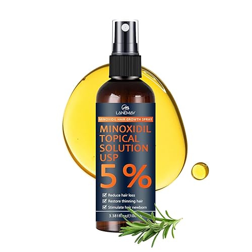 Miniatura 8 de 5% de minoxidil para hombres y mujeres, spray para el crecimiento de la barba y el cabello con biotina, suero de crecimiento del cabello de
