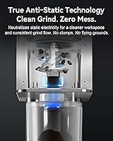 Vista 3 de MOKKOM Molinillo de café con báscula de café extraíble a través de conectividad Bluetooth, molinillo de granos de café cónico antiestático, 31