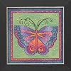Butterfly Lime Beaded Counted Cross Stitch Kit Mill Hill 2019 Laurel Burch Flying Colors Collection LB141912 #1