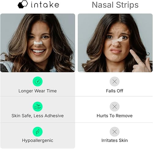 Miniatura 13 de Intake Breathing Kit de iniciación de tira nasal, aumenta ingreso de oxígeno, reduce los ronquidos, mejora la calidad del sueño, resistente al Negro