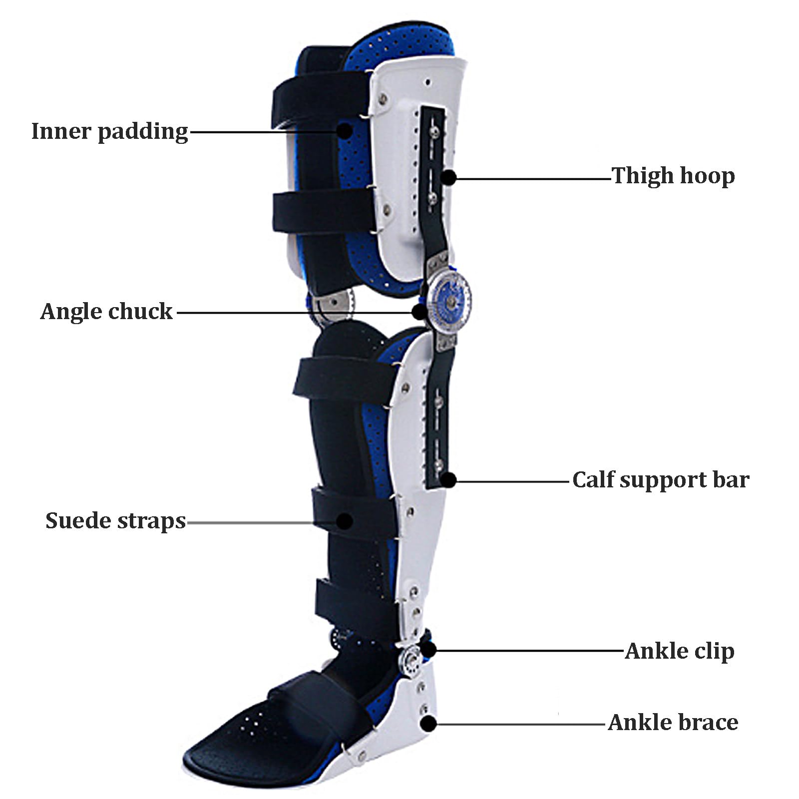 Orteza Na Kolano Z Zawiasami Rom, Na BóL Kolana, Orteza Na Nogę Z Podparciem Kolana, Orteza Na Rzepkę I Kolano Do Rehabilitacji Ortopedycznej, Po Operacji, Zerwanie,Legs/knees-Left-L