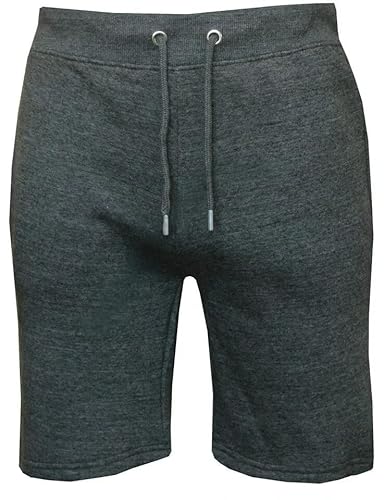 FASHION MY LOVE® Men's Shorts Summer Fleece Jogging Lounge Wear Shorts Men’s Fleece Jogging Sweat Shorts with Drawstring Casual, Training, Running and Workout Short for Men Size S-XL Charcoal