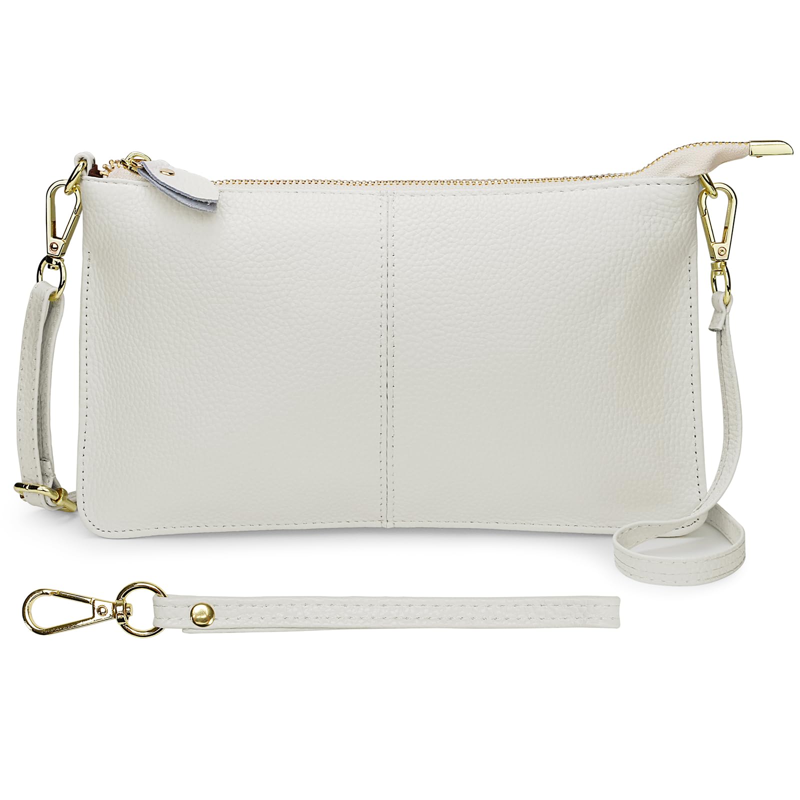 Uromee Genuine Leather Wristlet Wallet Clutch Purses with Detachable Chain