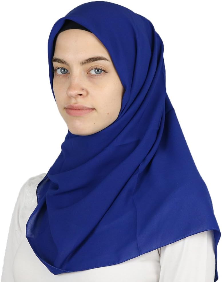 Medine Square Solid Chiffon Turkish Hijab Islamic Scarf 42x42in