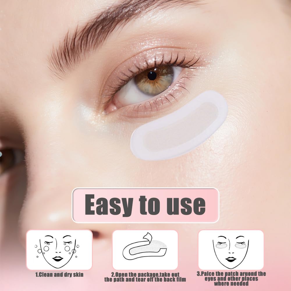 Microneedling Patches 4 pary, mikroneedling Eye Patches przeciw workom pod oczami i zmarszczkom, hialuronowe mikro-igłowanie, płatki pod oczy redukują cienie pod oczami, zmarszczki na czole i