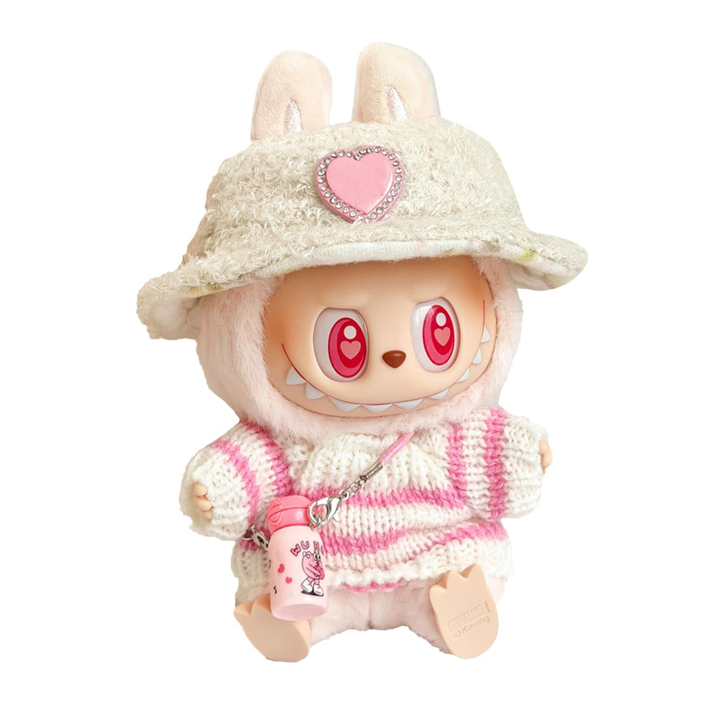 MDFULXG Lbu Puppenkleidung - Rosa Kleid Mit Schleife Für 17cm La Bubu Puppe