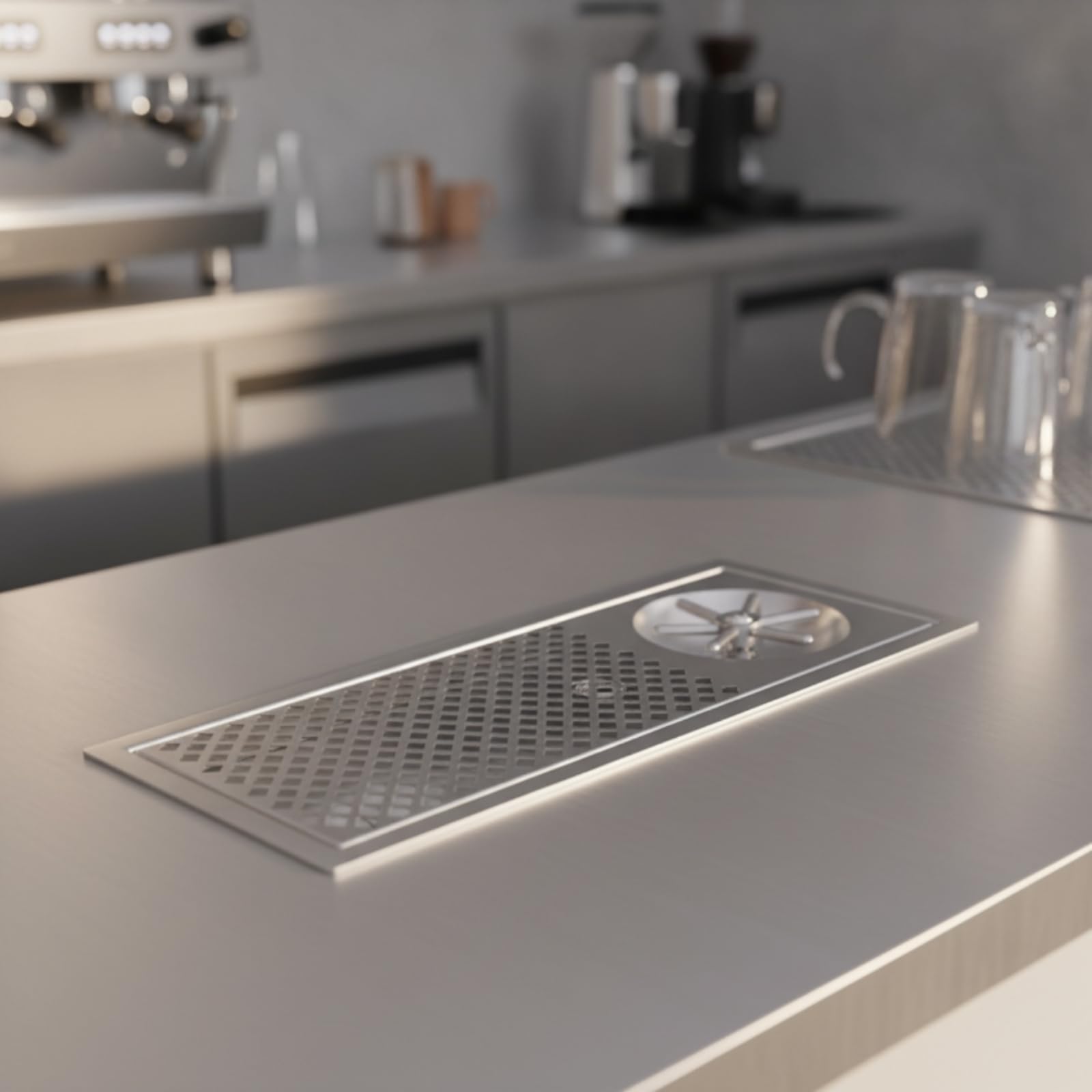 KESOTO Lavabicchieri in Acciaio Inox 304 Lavello Integrato Rondella Tazza Lavapiatti con Getto Potente Drenaggio Rapido Pannello Rimovibile Spazio Ridotto Adatto per Bar Ristorante Cucina Domestica