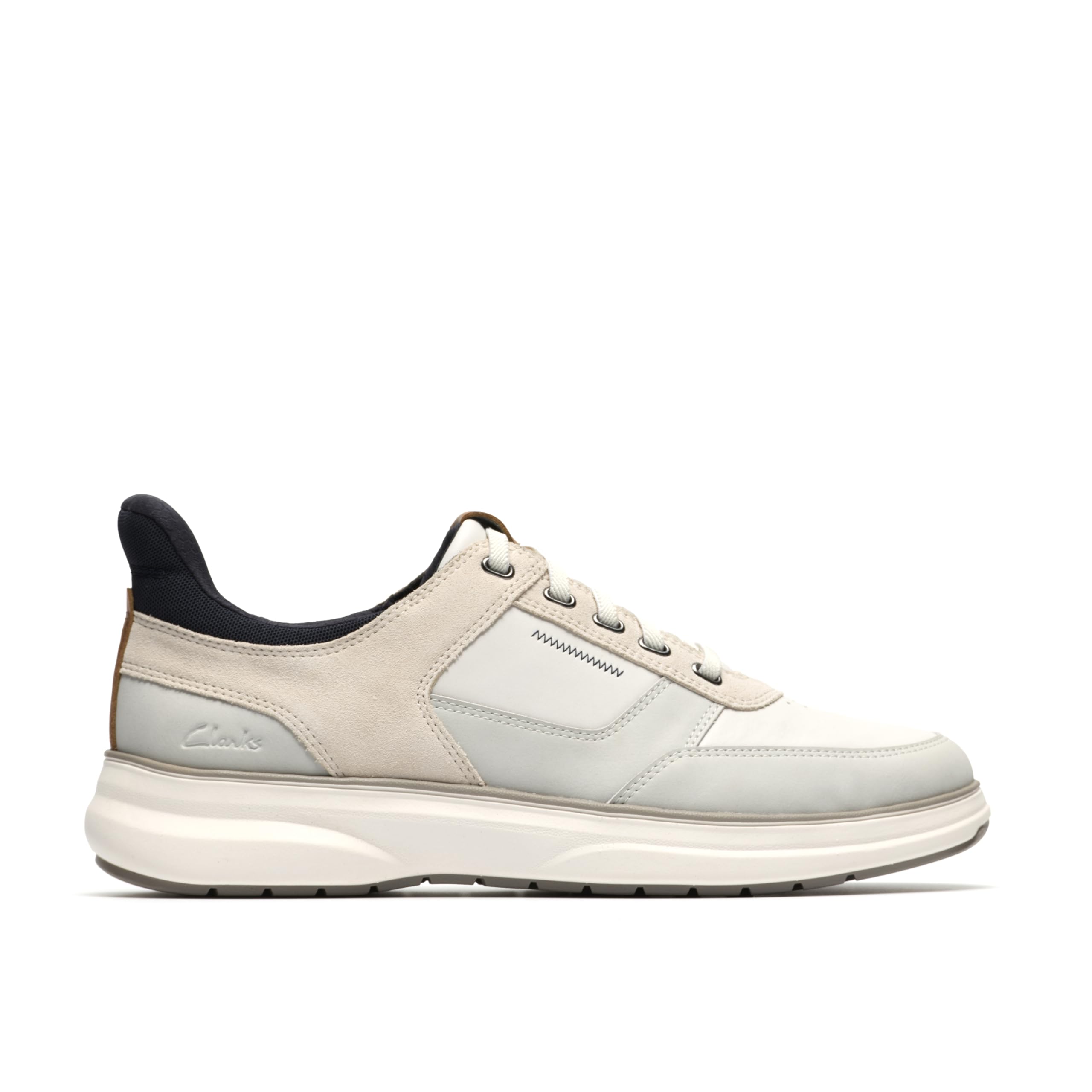 Clarks Mullan Easy Mens White Combi, 12