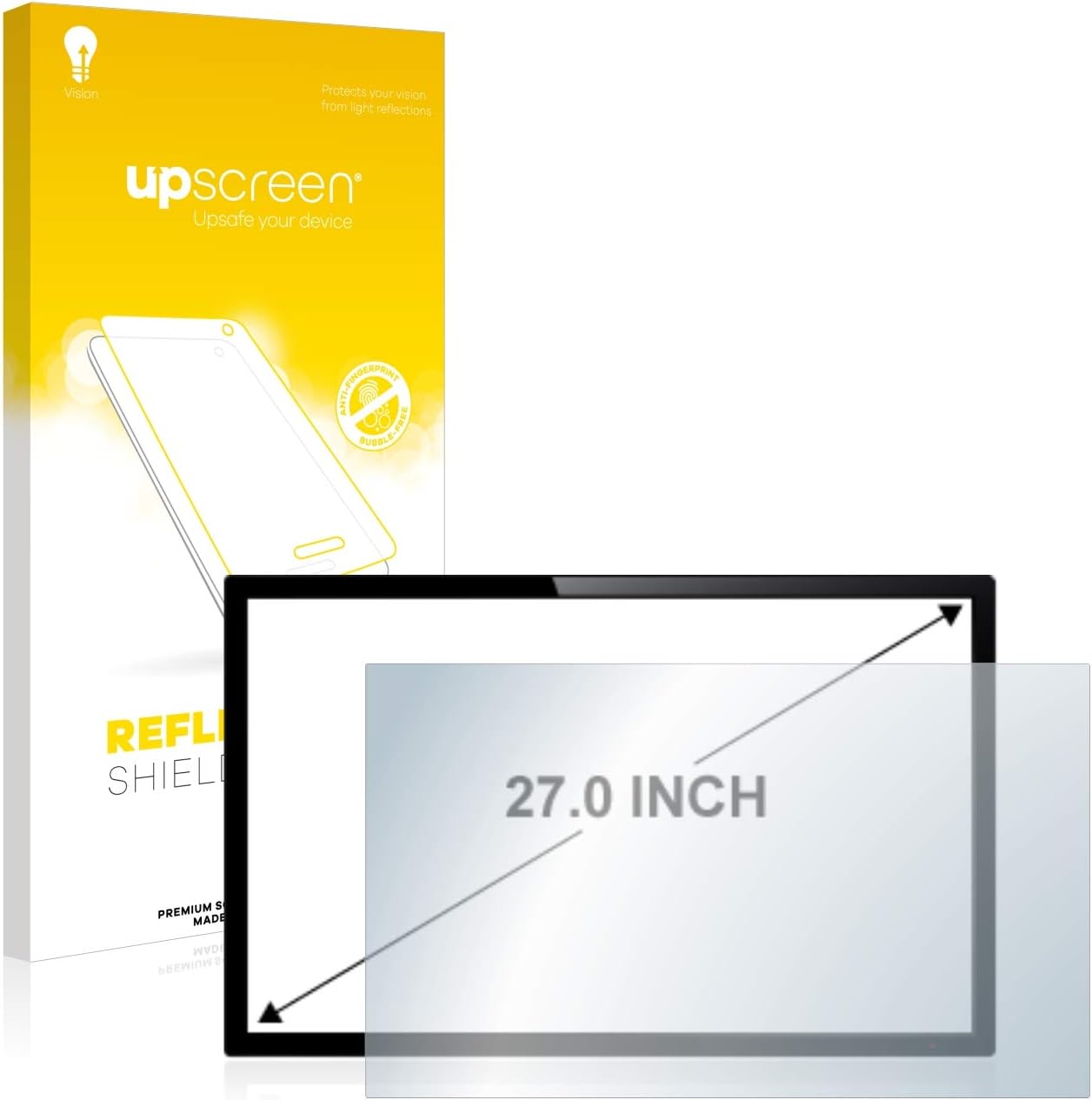 27" Screen Protector Matte for Touchscreen PCs with 27.0 Inch (68.6 cm) [598 mm x 336 mm, 16:9] – Anti-Glare, Anti-Fingerprint