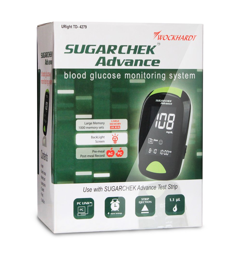 Advance Complete Blood Glucose Testing Kit,15 Test Strips, Lancing Device, Travel Cover, Manual, Latest Technology
