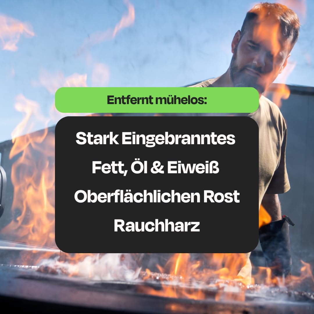 SizzleBrothers Krustenlöser Grillreiniger & Backofenreiniger 500ml - Hochwirksamer BBQ-Reiniger gegen Eingebranntes & Fett - Ideal für Grillrost, Smoker, Backofen & mehr