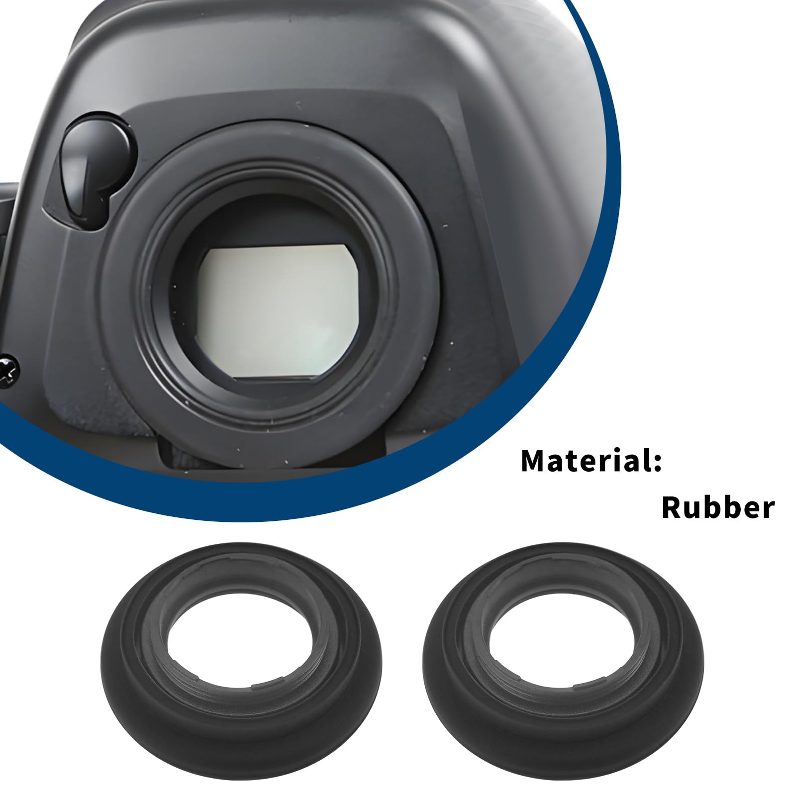 The Lord of the Tools 2PCS Rubber Camera Viewfinder Eyecup Camera EyePiece Dust Protection Eyecup Compatible with Nikon DK-17 D6 D5 D4 D3 D700 D800 DF D2H D2X D2Xs D2Hs - Image 3