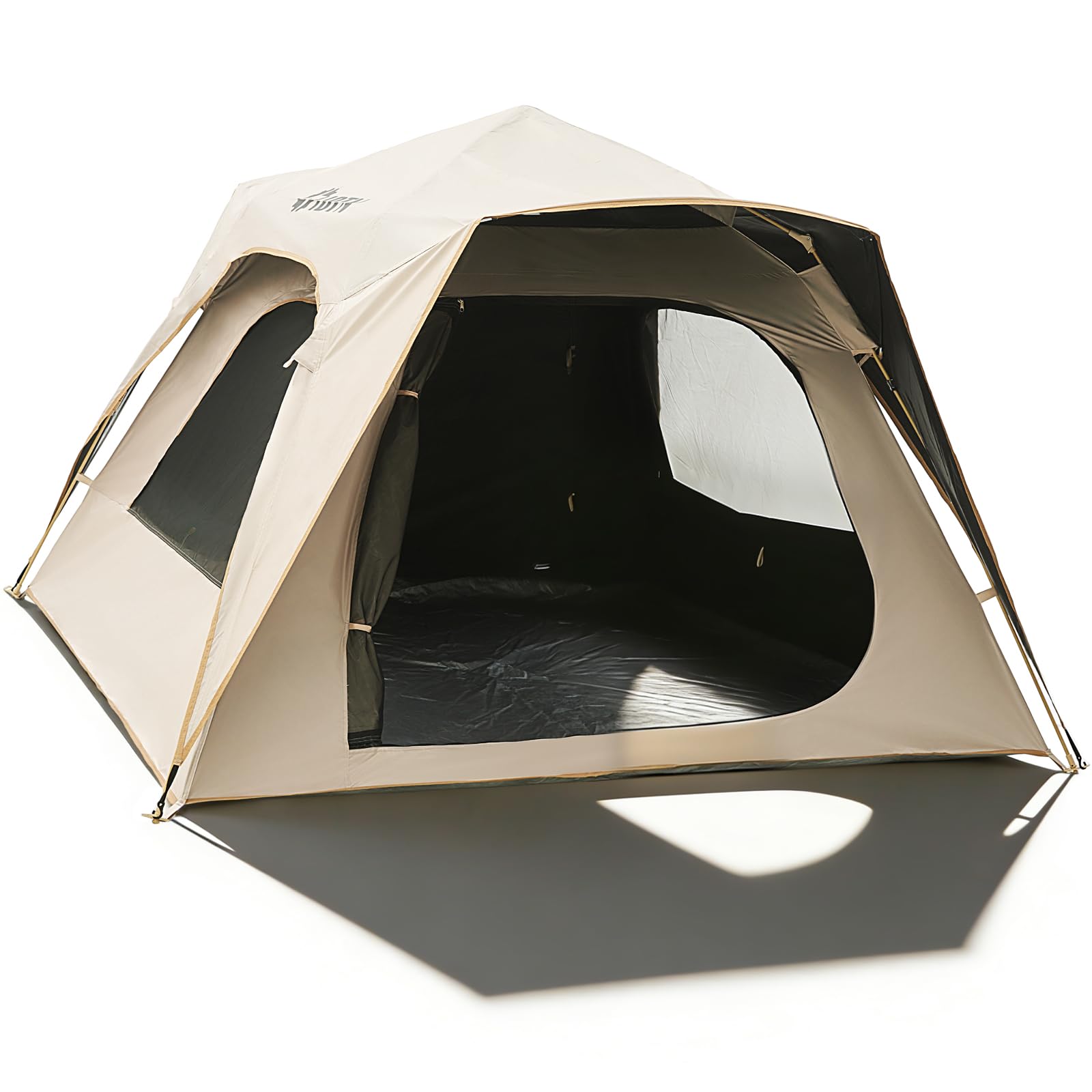 Instant Pop Up Tent, Camping Tent 2-3 Man, 4 Season Windproof Lightweight, Portable Outdoor Tent for Outdoor Hiking Backpacking, Large Double Layer Tents with Removable Outer Tarp