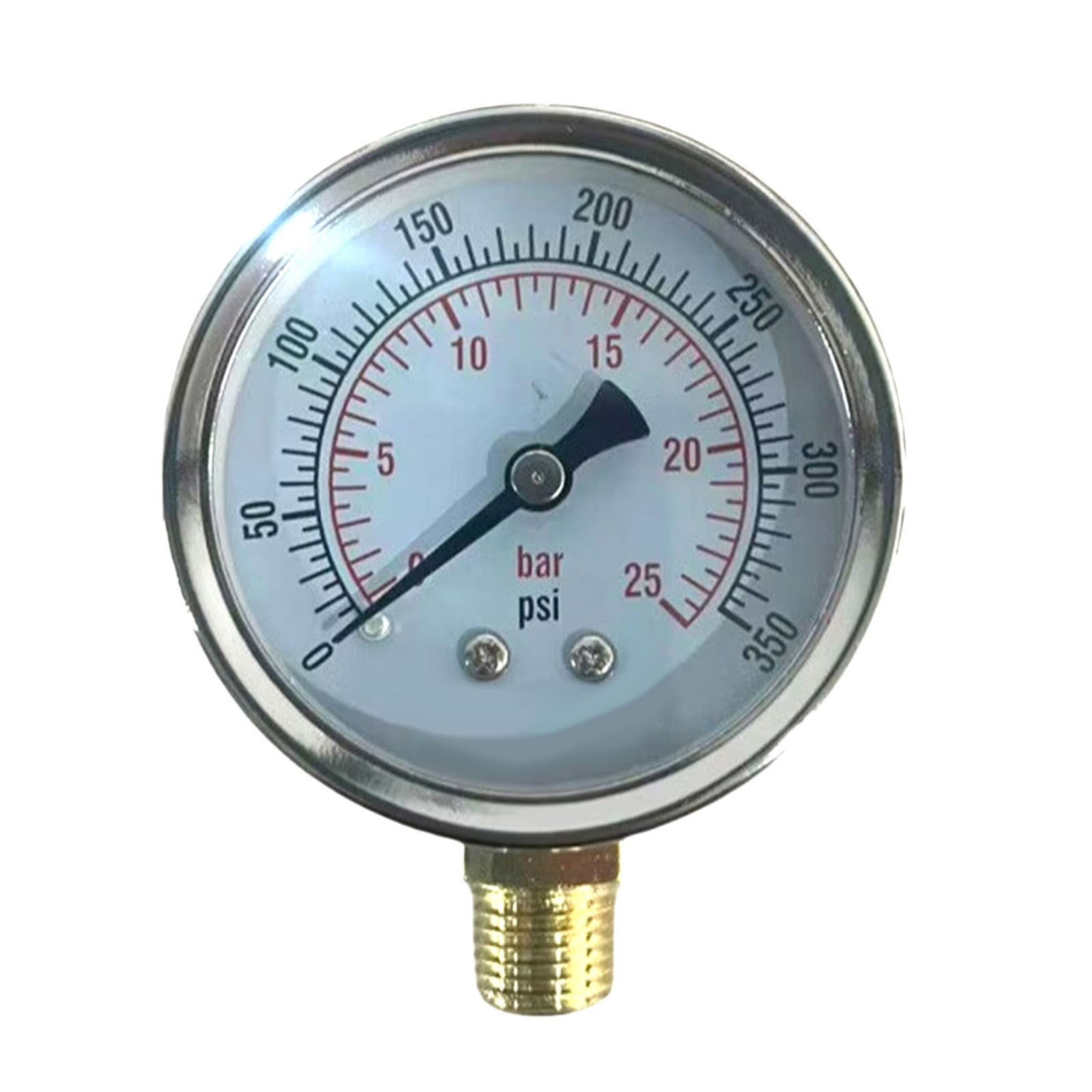 Kaeltsyn 0 To 25Bar Pressure Gauge Metal Construction For Accurate Water And Air Measurement In Industrial And Home Measurement Device