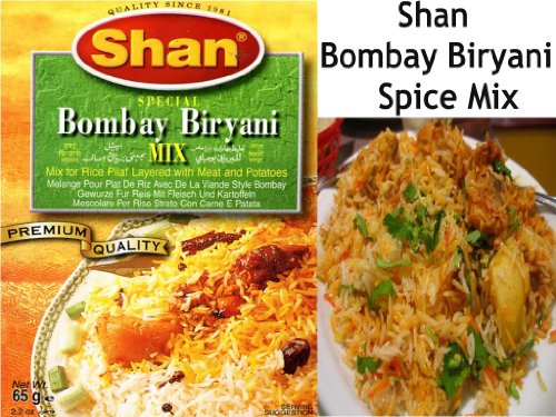 Bombay BIRYANI Mix | SHAN BIRYANI Rijst Pilaf Mix Masala Kip Lam Schaad Plantaardige Bombay Spice Mix Indiase Bombay BIRYANI Spice Mix