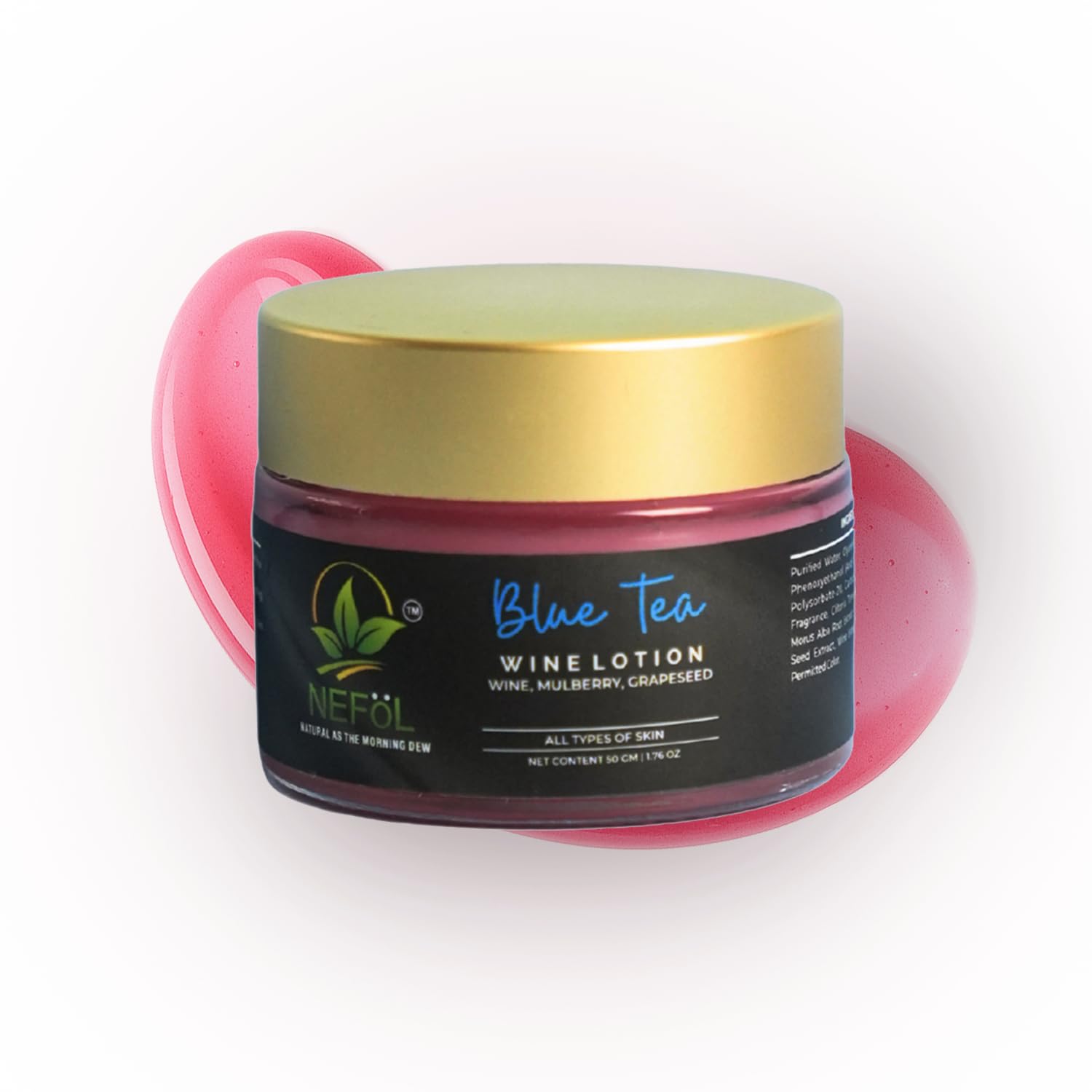 Blue tea Tinted cream with Saffron, kale leaf Vitamin E : Tinted cream foundation+ moisturizer