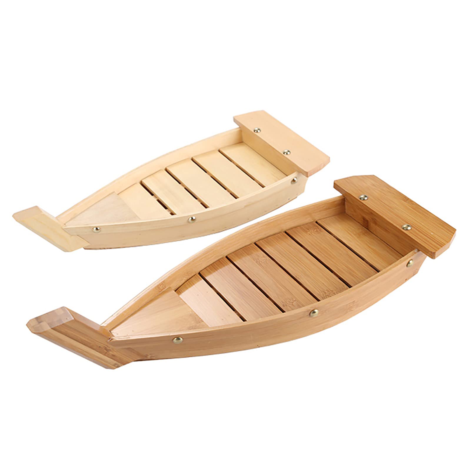 Simple Wooden Dry Ice Boat Sashimi Appetizer Sushi Serving Tray Natural White Woo Healthy Environmentally Friendly Durable Removable Bottom Thickened