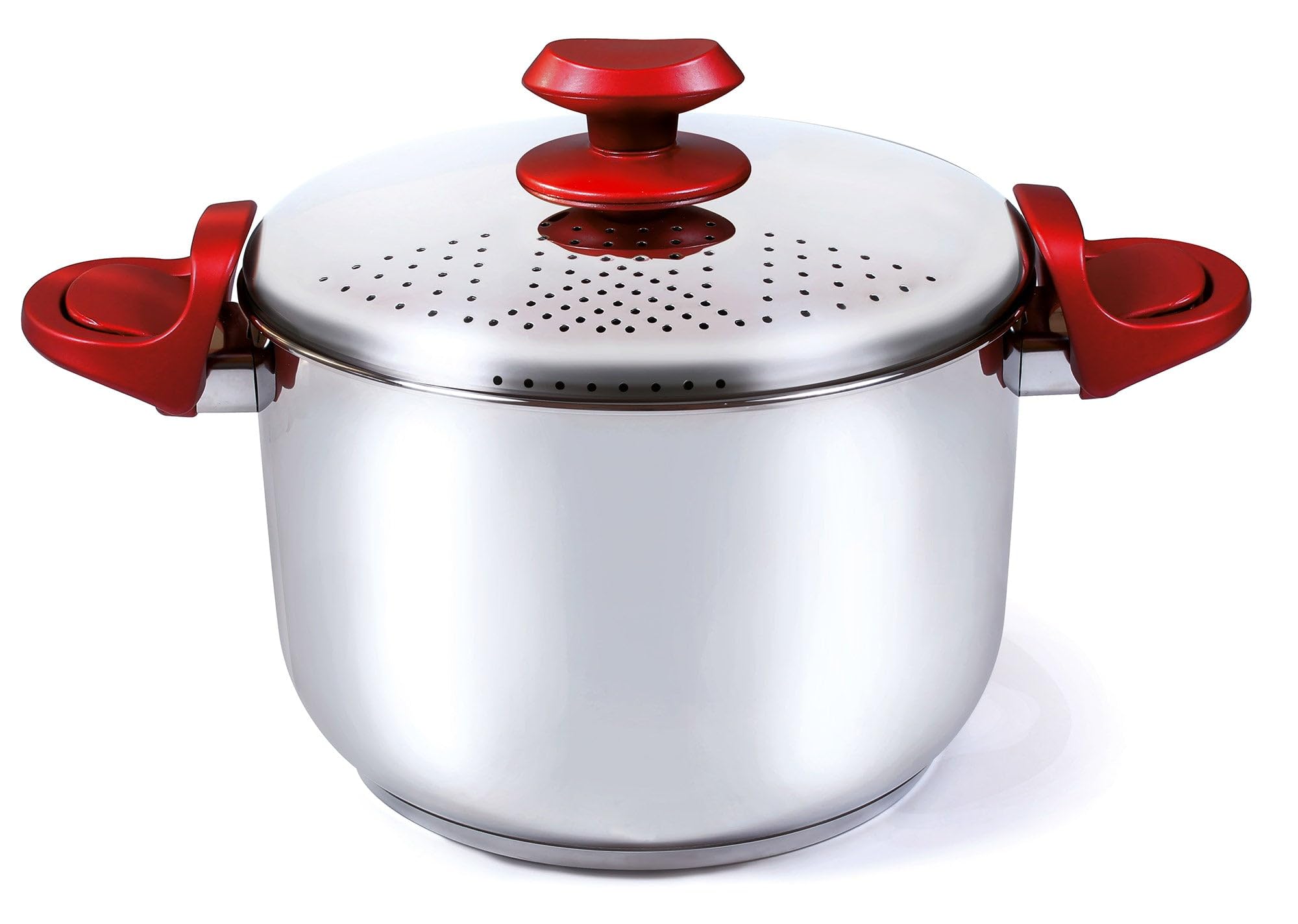 Pentola Colapasta Ø22 cm in Acciaio Antiaderente Induzione Collection Cuociscola Acciaio/Rosso