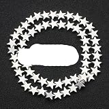 Perle d'hématite en pierre naturelle carrée coeur étoile ronde couleur argent placage hématite entretoise perles en vrac pour la fabrication de bijoux 15 pouces