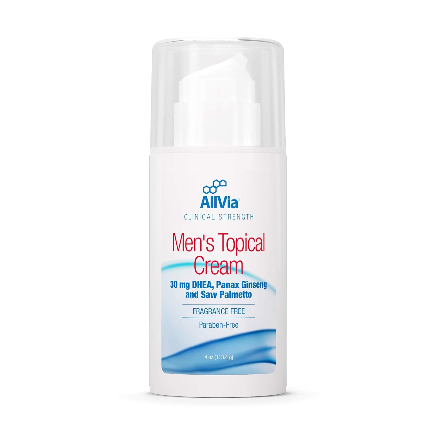 Allvia Men's Topical Cream 30 mg DHEA, Panax Ginseng