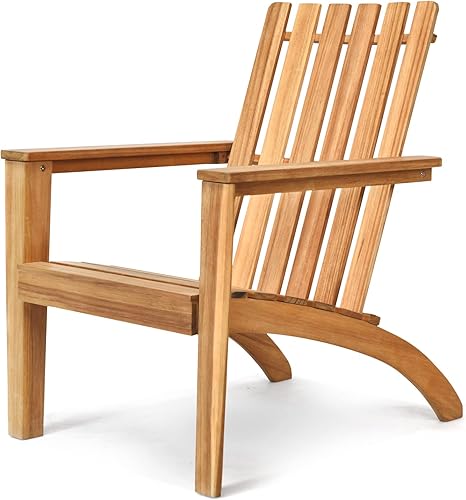 Tangkula Silla Adirondack de madera de acacia para exteriores, resistente a la intemperie para patio, jardín, patio, terraza, hoguera, muebles de