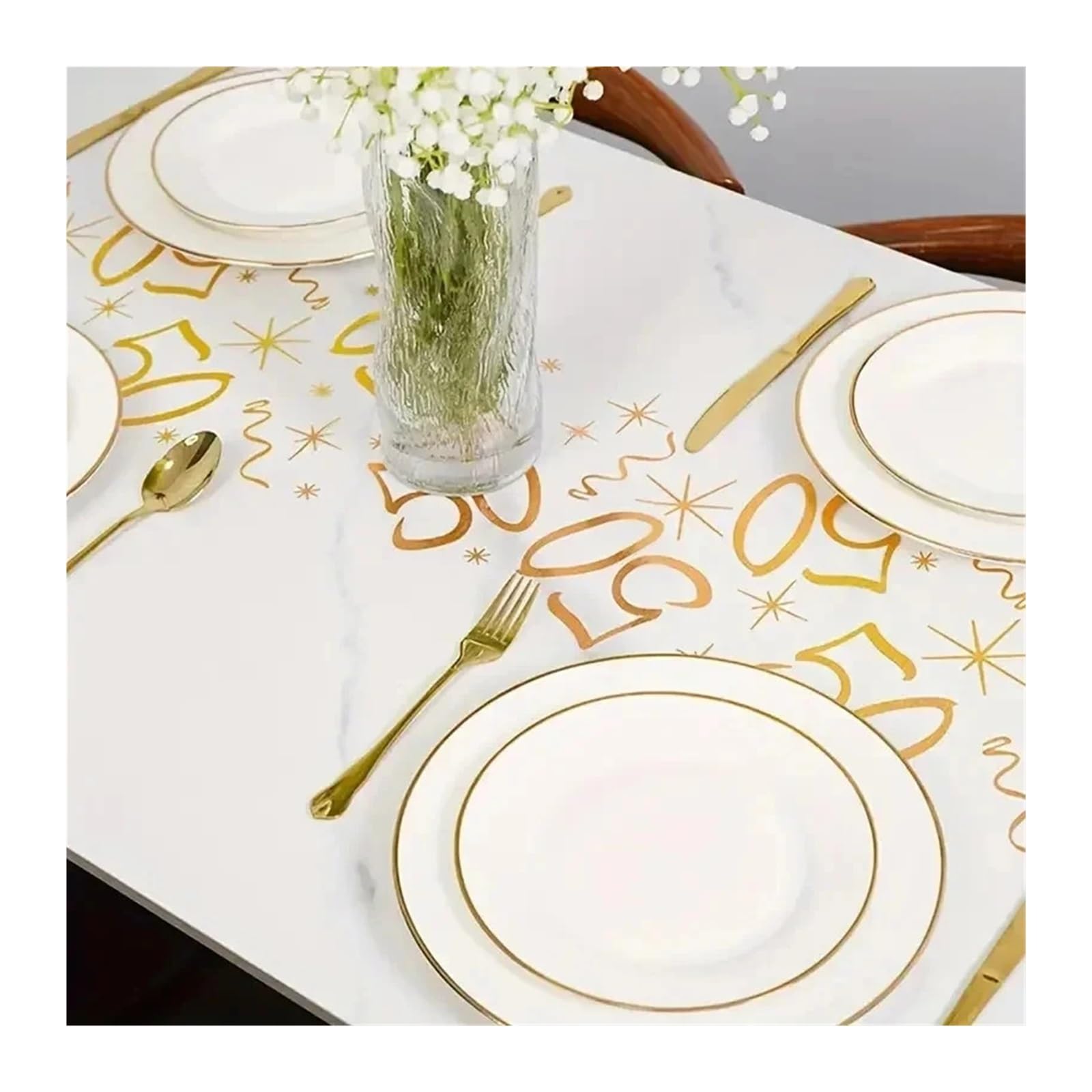 Camino De Mesa De Tela De Tul 30 Camino de Mesa de Tul Brillante | Cubierta de mesa larga y ligera, decoración de cena de cumpleaños for adultos(YM-1,33X275CM(1.1X9FT)