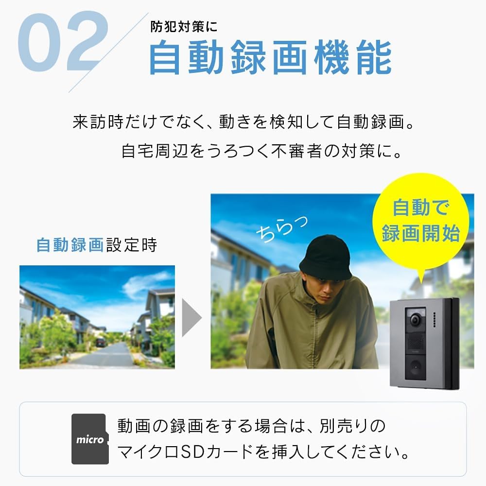 テレビドアホン　げんざん専用 アイリスオーヤマ テレビドアホン TD-SM3010T-WSH ホワイト/ガン