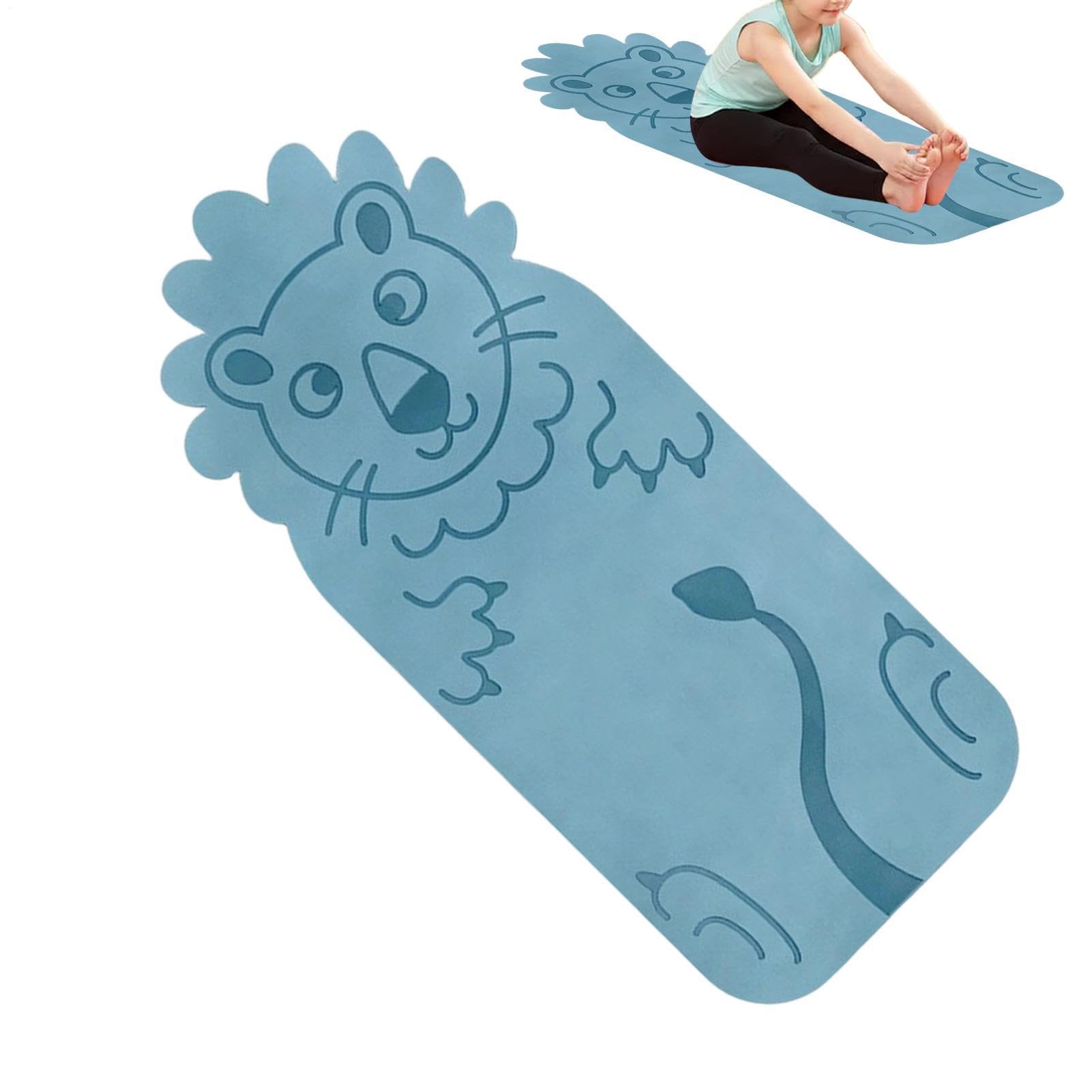 Esterilla de yoga pequeña | Almohadilla de pilates con patrón de animales de dibujos animados | Esterilla de yoga portátil | para el hogar, gimnasio, sala de estar, oficina, dormitorio, apartamento