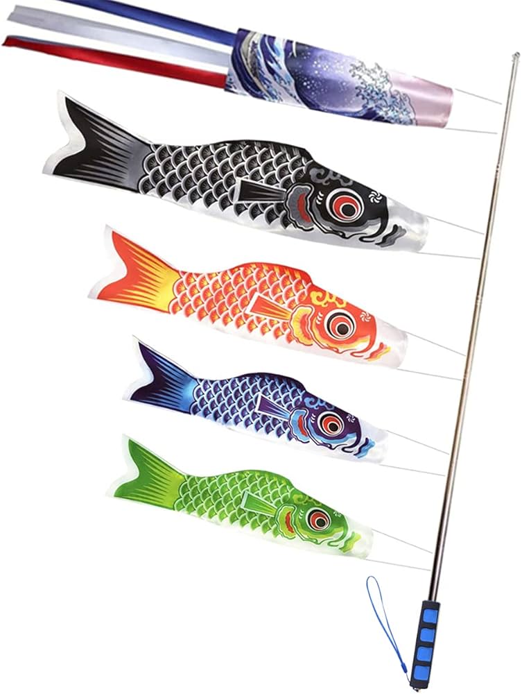 Amazon | こいのぼり 鯉のぼり 吹流し 1.4mポール 6点セット 室外