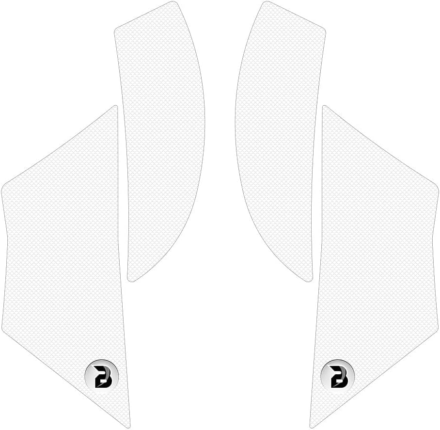 BLOQ Motorcycle Tank Grips compatible with ZX-10R (2013-2015) HiGrip - CLEAR