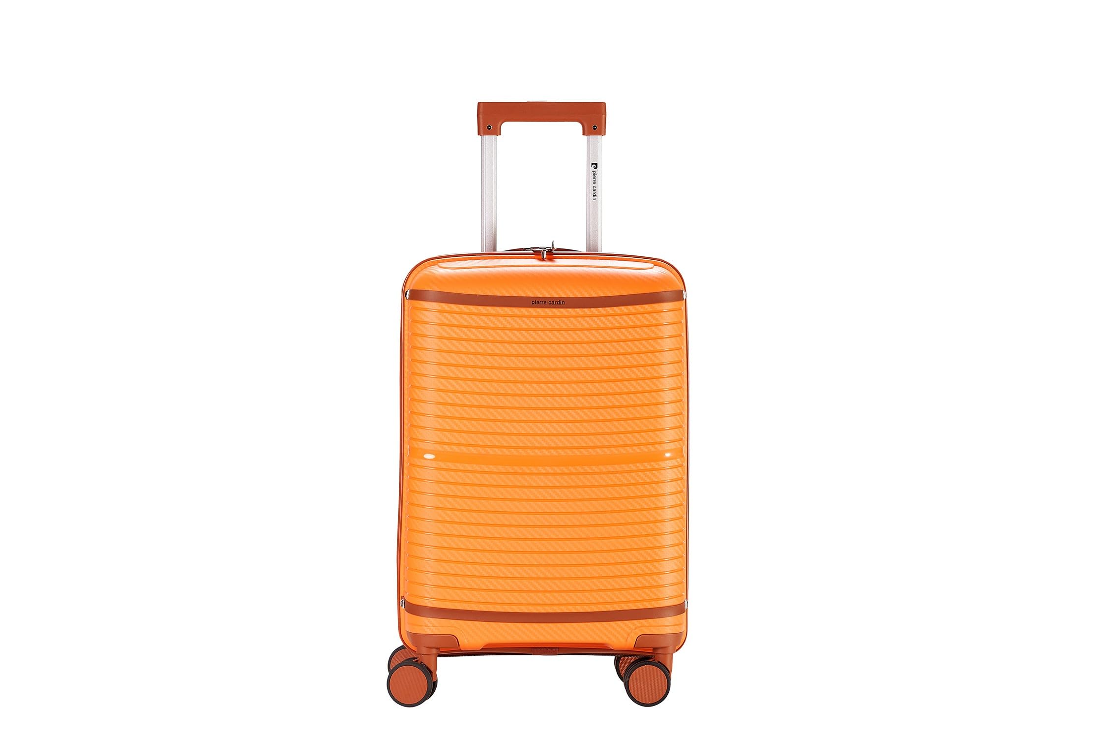 Pierre Cardin - Valigia Trolley rigido con rotelle girevoli 55x38x20 (Arancio)