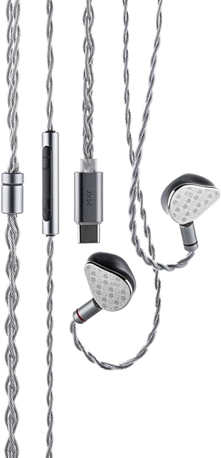 Moondrop May DSP Earbuds USB-C DSP Dynamic+Planar Driver Hybird In-Ear Earbuds with Interchangeable Cable