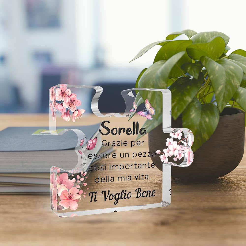 Regalo Sorella Regali Sorella Regalo Sorella Compleanno Idee Regalo Sorella Regali Per Sorella Targa Acrilica Puzzle Regalo Per Sorella Regalo Per Sorella Compleanno Regali Sorella Compleanno