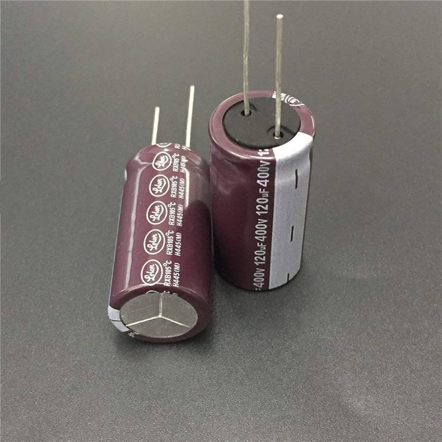 Amazon.co.jp: 2 個 120uF 400V LELON RXB シリーズ 18x36mm