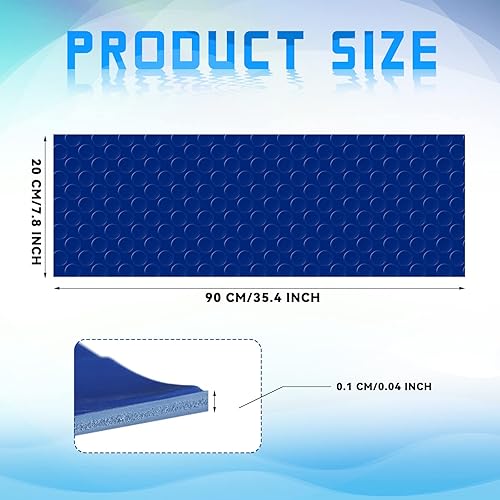 Miniatura 3 de 2 piezas de 7.8 x 35.4 x 0.04 pulgadas, color azul, para escaleras de piscina, gruesas, con textura antideslizante para amortiguar entre tu escalón