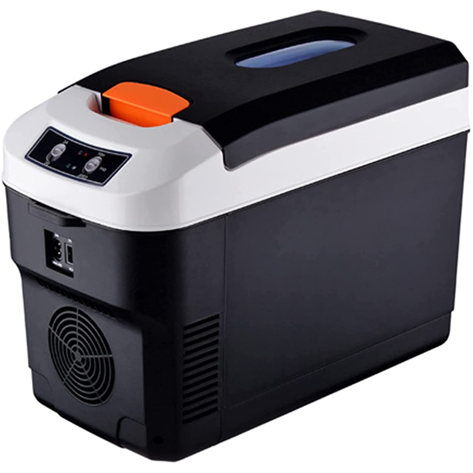 10L Mini nevera congelador negro refrigerador portátil DC 12V/AC 220V caja de refrigeración eléctrica y funda calentadora para caravana, vehículo, coche, camión, RV, barco, SUV, furgoneta