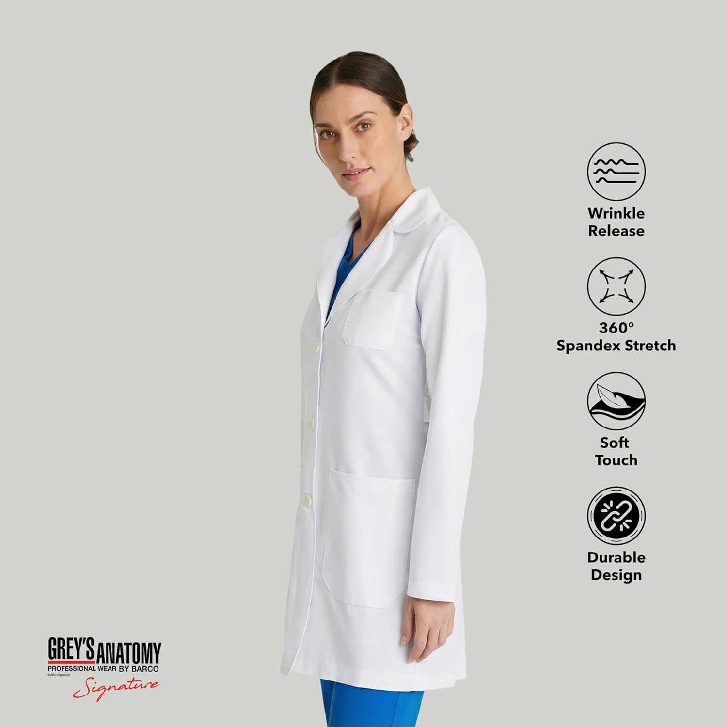 Grey's Anatomy Women's Signature 3 Pocket 32 Inch Lab Coat - Image 3