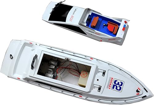 Vista 15 de POCO DIVO Atlantic Yacht Luxury Modern Cruise 28" RC Model Boat Radio Control Remoto Velocidad Watercraft Racing Ship, rojo Rojo Atlántico